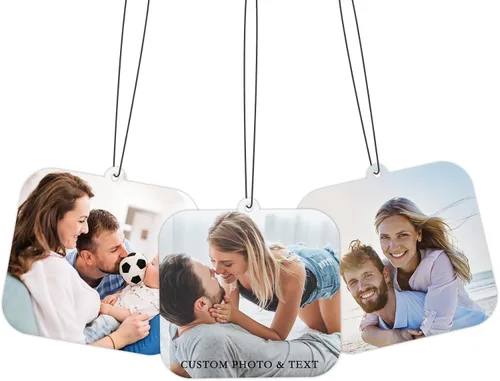 Vista 10 de Ambientador personalizado para automóvil – Ambientador personalizado para automóvil con foto, ambientadores con olor con imagen para colgar adornos
