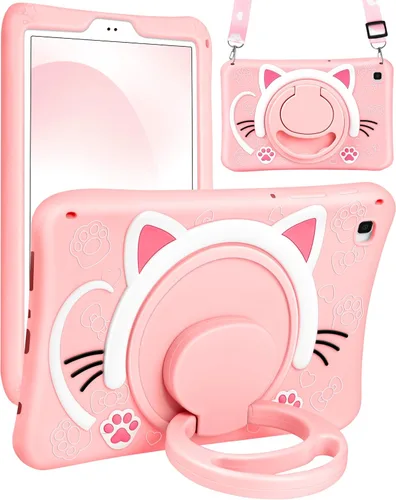 Vista 20 de Wazzasoft Funda para iPad Mini 1/2/3 de 7.9 pulgadas para niñas, linda cubierta de gato negro kawaii, dibujos animados femeninos de gatito