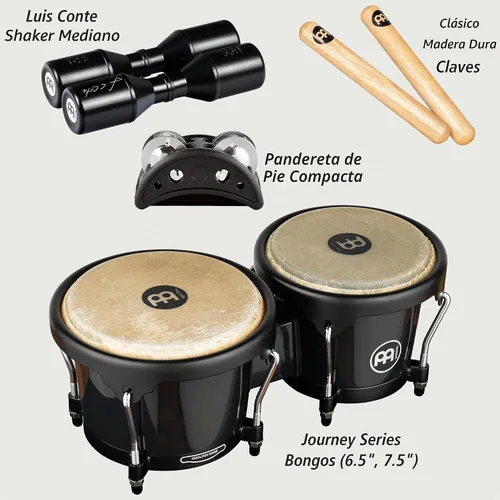 Vista 2 de Meinl Percussion BPP-1 Bongo y Percusión Pack para Jam Sessions o Sets Acústicos