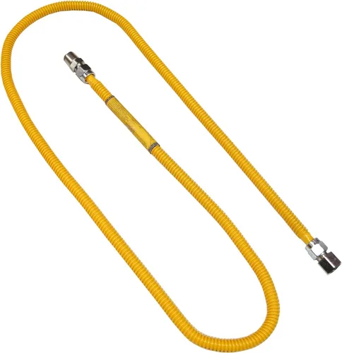 Vista 5 de LASCO línea de conexión flexible para secadoras a gas, 12 pulgadas de largo, 3/8 de pulgada de diámetro, ajustes de 1/2 pulgada, 10-1223