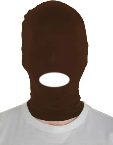 Vista 18 de Sheface Máscara con capucha de boca abierta de elastano para hombre y mujer, disfraz de cosplay de Halloween Negro