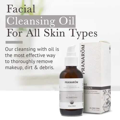 Vista 4 de Pranarom - Aceite de limpieza facial puro (4 onzas / 4.1 fl oz) - Aceite esencial 100% puro y natural para limpieza facial para maquillaje