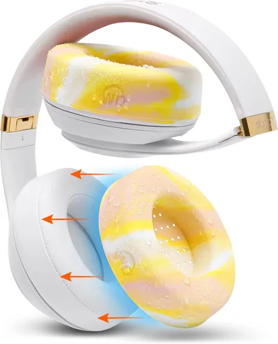 Vista 18 de WC SweatZ Studio - Fundas patentadas para almohadillas de oído para Beats Studio 3 (A1914) & Beats Studio 2 (B0500 / B0501), fabricadas por Wicked