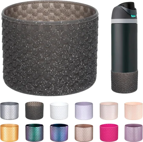 Vista 31 de Funda de Silicona para Botella de Agua Owala de 24oz, Manga Protectora Antideslizante Brillante para Botella de Agua Owala que Protege las Botellas