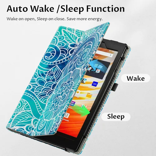 Vista 3 de VORI Funda para tableta Amazon Kindle Fire HD 10 (13ª/11ª generación 2023/2021) y Fire HD 10 Plus – Funda plegable delgada con función