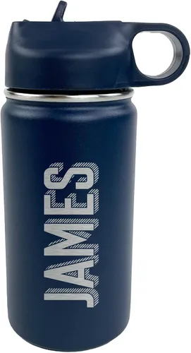 Vista 7 de The Crafty Engineer Botella de agua personalizada para niños (negro)
