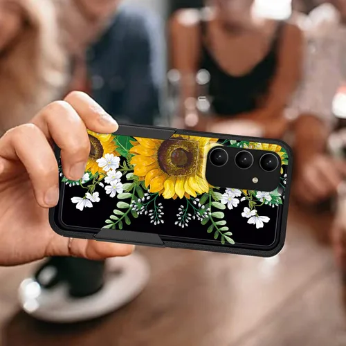 Vista 542 de Funda para Galaxy A14 5G, resistente de doble capa híbrida de policarbonato duro, goma suave, a prueba de golpes, funda protectora resistente