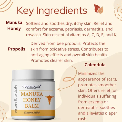 Vista 4 de Bálsamo calmante para la piel de miel de manuka para piel seca y con picazón