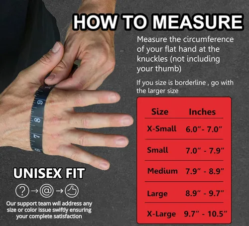 Vista 5 de FITNESS FORCE Ventilated Weight Lifting Workout Gloves for Men & Women Gym Gloves for Men & Women with Built-in Wrist Wraps for Men, Exercise