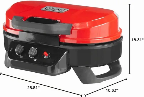 Vista 10 de Coleman RoadTrip 225 Portable Tabletop Grill, 2-Burner Gas Grill with Matchless Ignition & Adjustable Temperature Control, 11,000 BTUs of Power for