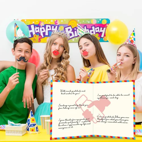 Vista 4 de Una Tarjeta de Felicitación Gigante de Agradecimiento Muy Grande con Sobre Tarjeta de Gratitud Gigante Gracias para Cumpleaños, Fiesta, Baby Shower