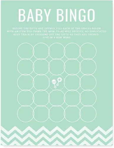Vista 4 de Andaz Press Colección de baby shower, juego de 20 tarjetas para baby shower, juegos, actividades, decoraciones, consejos para mamá y papá