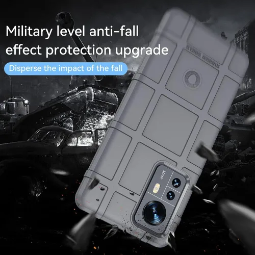Vista 7 de Funda delgada para Xiaomi 12 Pro, resistente funda protectora con grado militar a prueba de golpes, probada contra caídas y cubierta protectora
