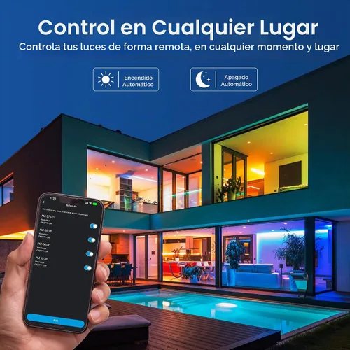 Vista 3 de Geeni Bombilla inteligente Prisma Plus, 800 lúmenes que cambian de color, 1 paquete Blanco sintonizable, funciona con Alexa y Google Home, control