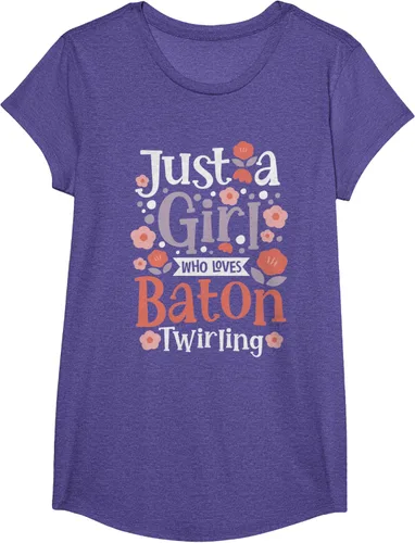Vista 20 de A Girl Who Loves Baton Twirling - Camiseta de giro Majorette Twirler, Negro