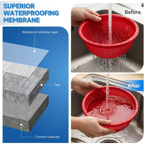 Vista 6 de Sellador transparente impermeable de 10.5 onzas (10.58 oz) con revestimiento impermeable invisible, adhesivo impermeable para techos, paredes, baño