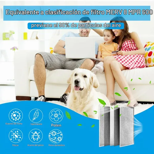 Vista 7 de UBeesize - Filtro de aire reutilizable de 20 x 20 x 1 pulgadas, lavable, MERV 8, permanente, electrostático, para aire acondicionado y HVAC