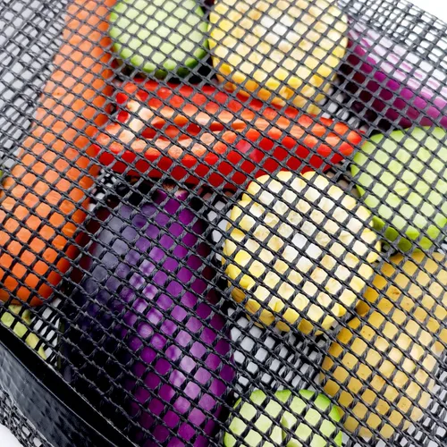 Vista 4 de GUCUJI Bolsas de malla para barbacoa, resistentes al calor, antiadherentes, reutilizables, fáciles de limpiar, color negro, rectangular, paquete