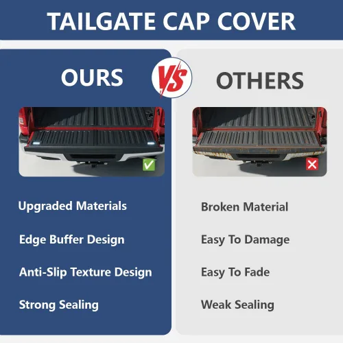 Vista 3 de PIT66 Tapa de moldura del portón trasero, protector de moldura del alerón de la tapa del portón trasero compatible con Toyota Tacoma 2005-2015,