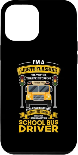Vista 6 de iPhone 15 Funny Lights Flashing Safety First School Bus Driver Case