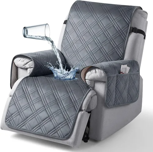 Vista 32 de TAOCOCO Funda para silla reclinable 100% impermeable que se mantiene en su lugar, fundas reclinables para sillas reclinables pequeñas con bolsillo