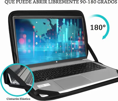 Vista 2 de Funda para portátil de 13-13.3 pulgadas, bolsa protectora para transporte de portátil, bolso para computadora compatible con MacBook Pro de 14 Negro