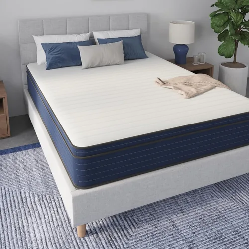 Vista 6 de NapQueen Tamaño Completo, Colchón Híbrido New Victoria de 10 Pulgadas con Gel Refrigerante Infundido, Resortes de Bolsillo y Espuma Viscoelástica