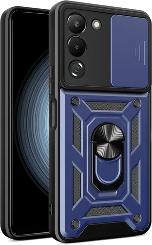 Vista 57 de Compatible con Tecno Camon 18P Bracket Shell, Slide Camera Lens Cover Case Azul