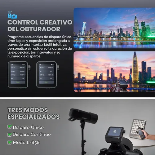 Vista 7 de GODOX X3 Pro S X3Pro-S TTL - Disparador de flash inalámbrico para Sony, transmisor de flash con pantalla táctil inalámbrica de 2.4G, compatible
