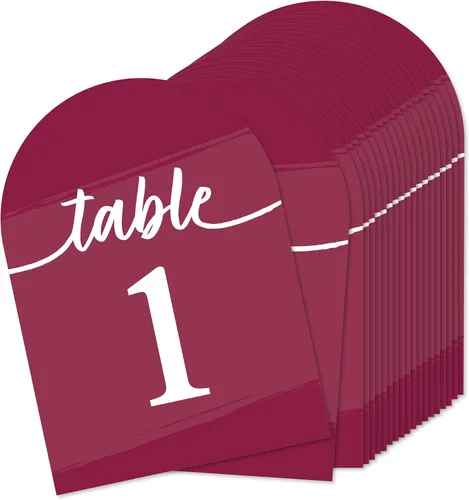 Vista 8 de Big Dot of Happiness Tarjetas de números de mesa boho – Tarjetas de doble cara de 5 x 7 pulgadas, tarjetas de boda, recepción, fiesta, eventos