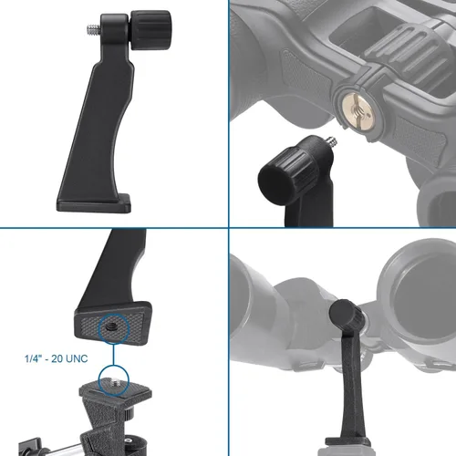 Vista 3 de Barska Binocular Tripod Adapter – Universal Mount for Standard Camera Tripods, Fits Most Binoculars