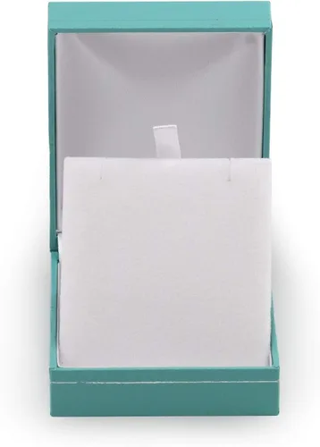 Vista 2 de 888 Display USA Ultra Elegante Joyero con colgante azul verde azulado Caja de regalo grande con colgante aguamarina con caja a juego