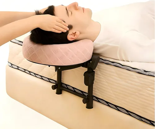 Vista 12 de Reposacabezas de masaje para cama, cuna ajustable para masaje facial en casa, kit de mesa de masaje portátil para colchón de dormir, almohada boca