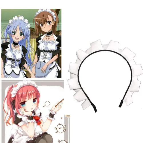 Vista 6 de Lolita Maid Cosplay - Diadema gótica para mujer