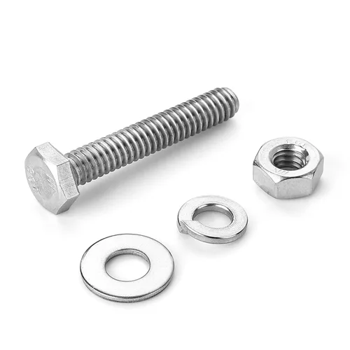 Vista 5 de Tornillos de cabeza hexagonal de 1/4-20 x 1-1/2 pulgadas, tornillos, tuercas, arandelas planas y de bloqueo, kit surtido de acero inoxidable 304