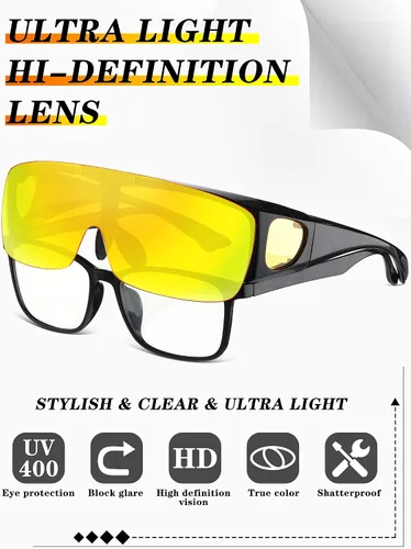 Vista 3 de 3 piezas de gafas de sol TAC Flip Glasses Sports Flipping Sunglasses Cover-ups