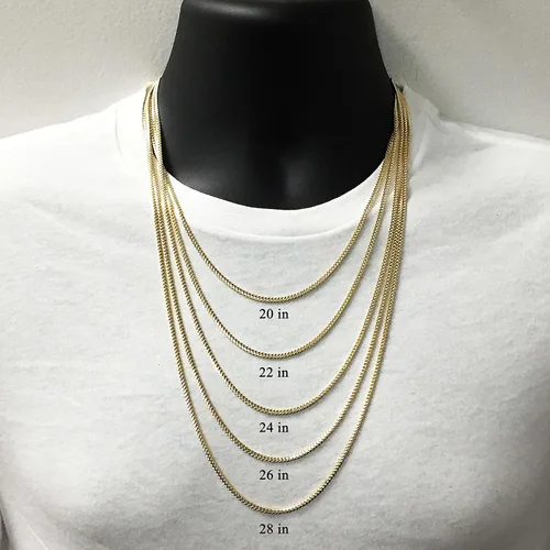 Vista 4 de Solid 14k Gold Cuban Curb Link Chain - Yellow Solid Gold Miami Cuban Link Chain - Mens Jewelry Made with Hypoallergenic Yellow 14 Karat Gold