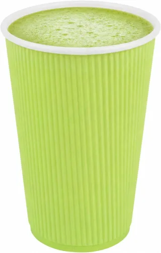 Vista 8 de Tazas para café de papel aislado, pared ondulada, kraft, 12 onzas - Caja de 25 unidades - tapas a juego: RWA0360B, RWA0360W, RWA0328LG, RWA0328GR
