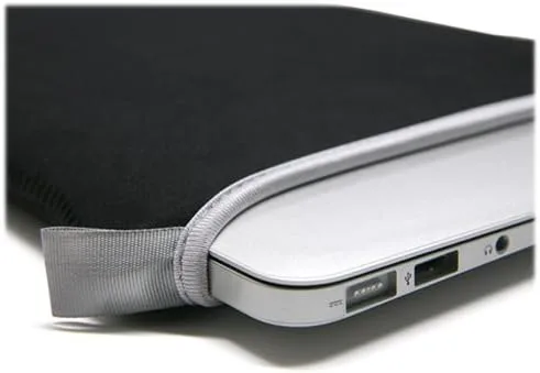 Vista 6 de BoxWave Funda compatible con Topaz GemView 10, funda protectora de neopreno suave y delgada, color negro azabache