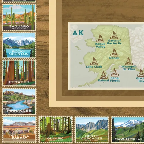 Vista 5 de Póster de Travel Quest de parques nacionales