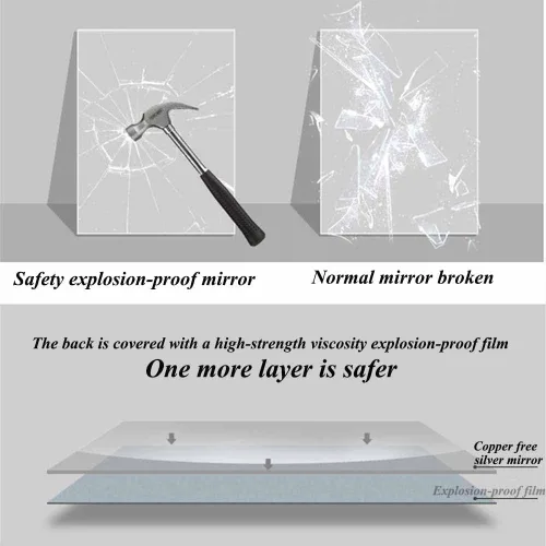 Vista 3 de Espejo de maquillaje para montar en la pared, moderno espejo de baño inteligente antivaho de alta calidad, espejo de cuerpo entero, espejo