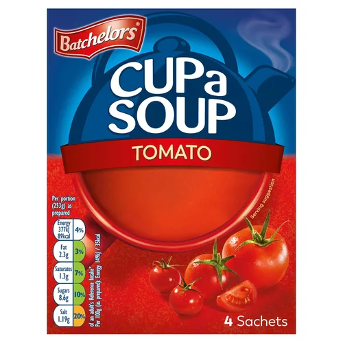 Vista 6 de Original Batchelors Cup a Soup Tomate Importado del Reino Unido Inglaterra Batchelors Cup una sopa de tomate, sopa de tomate británica