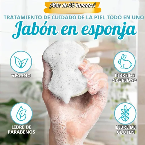 Vista 3 de Spongeables Pedi Scrub Foot Exfoliating 20+ Wash Sponge, aceite de argán, 2
