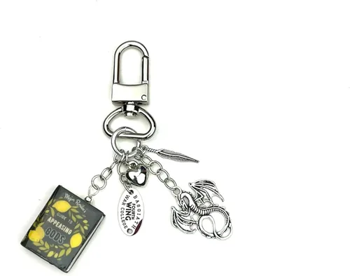 Vista 27 de CUARTA ALA Rebecca Yarros Mini Bolsa de libro Clip Llavero Monedero Mochila Cierre Cierre Licenciado Mercancía UPICK