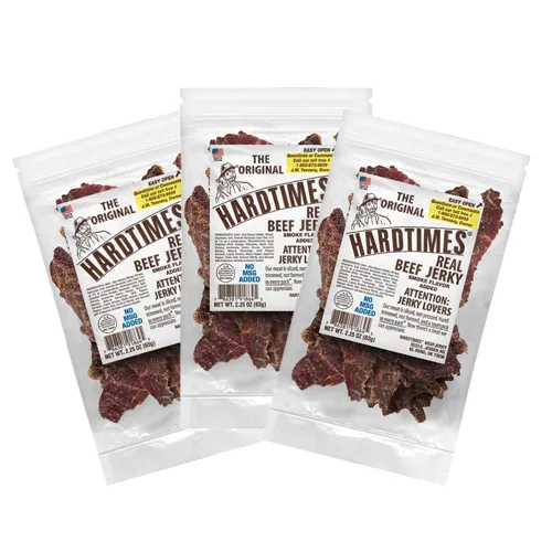 Vista 16 de Hardtimes Carne Seca Artesanal de Vaca - Sabor a Pimienta Negra - Paquete de 3 bolsas de 2.25 oz