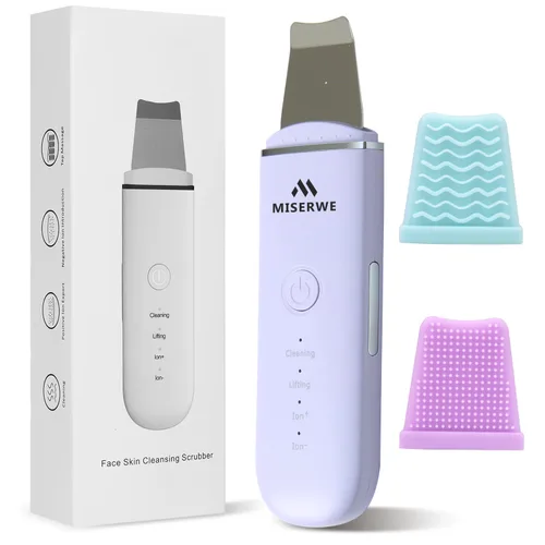 Vista 8 de Espátula facial para la piel, limpiador de poros con 4 modos (Rosa)