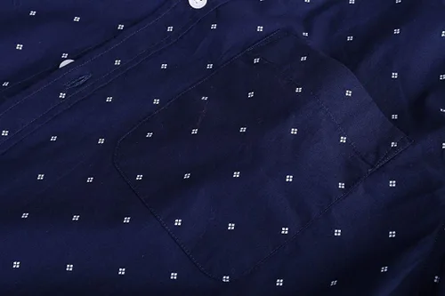 Vista 4 de Camisa casual de manga corta con estampado de lunares para hombre