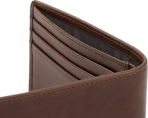 Vista 8 de Leatherology Cartera Bifold Delgada para Hombres Cartera Delgada de Bolsillo Frontal con 6 Ranuras para Tarjetas, Compartimento para Billetes y 2