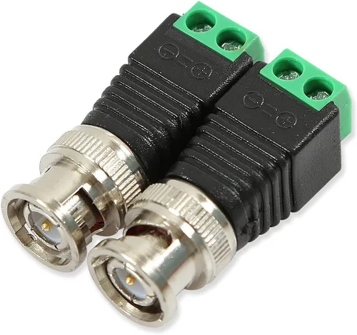 Vista 4 de maxllto CAT5/CAT6 Cable a BNC conector macho, 50 pcs coaxial Cat5/CAT6 a la cámara CCTV BNC Video Balun conector Coaxial tornillo