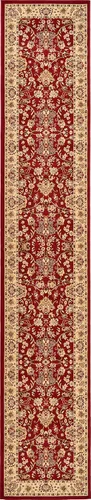 Vista 3 de Unique Loom Sialk Hill Collection - Alfombra de área - Washington (2 pies 11 pulgadas x 16 pies 5 pulgadas, color borgoña/crema)